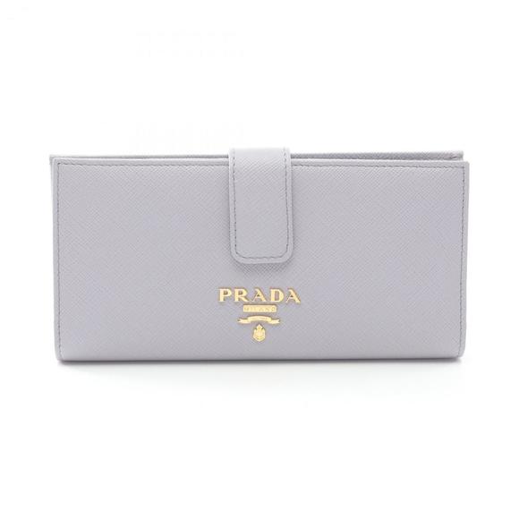 PRADA Purple Leather Saffiano Wallet - Picture 1 of 8